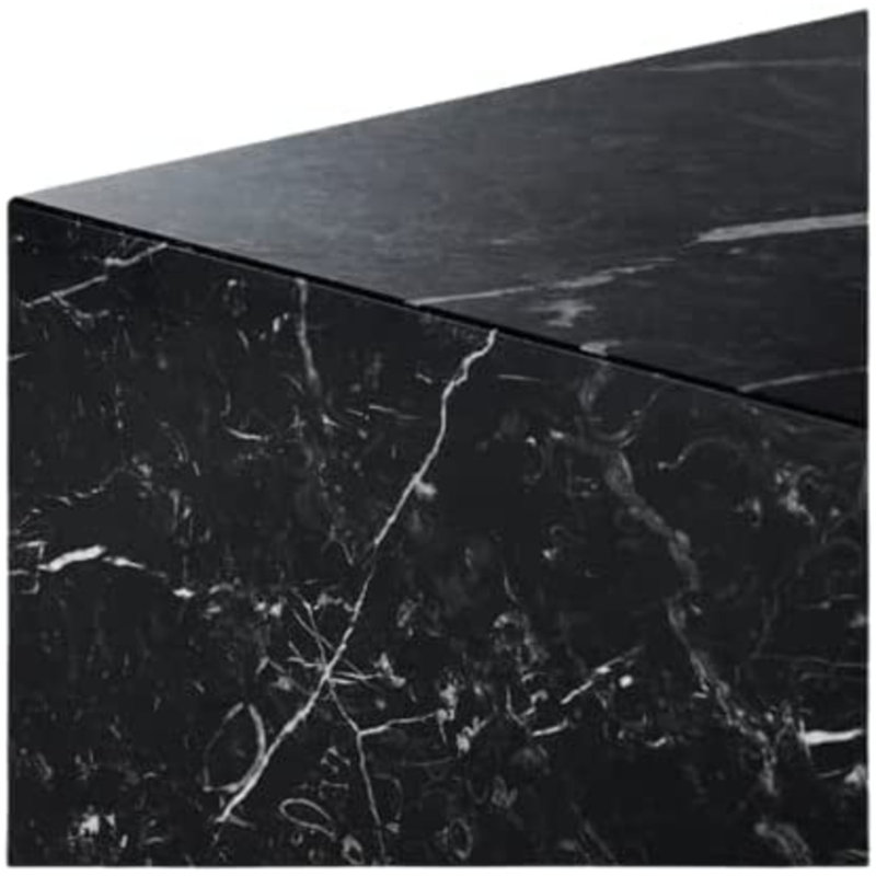 BETACH Genuine Marble Block Coffee Table Black Marble Wayfair